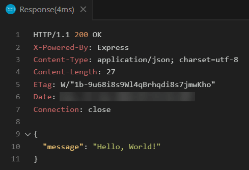 REST Client - View HTTP Response
